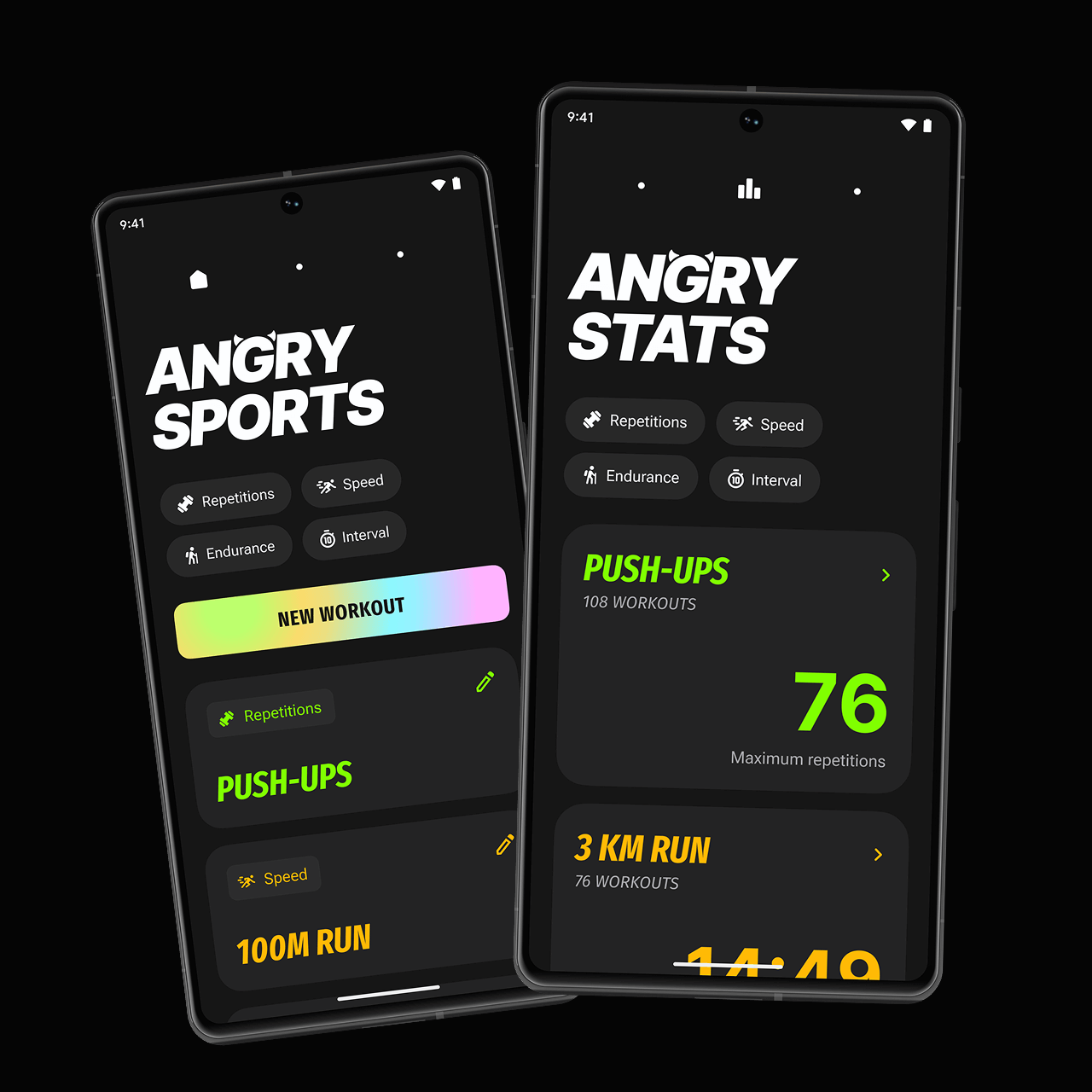 Angry Sports Main Screens