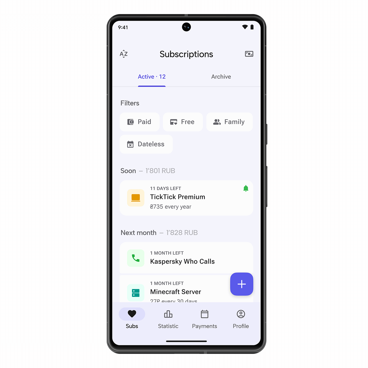 Nocta Pro V2: Subscription Screen