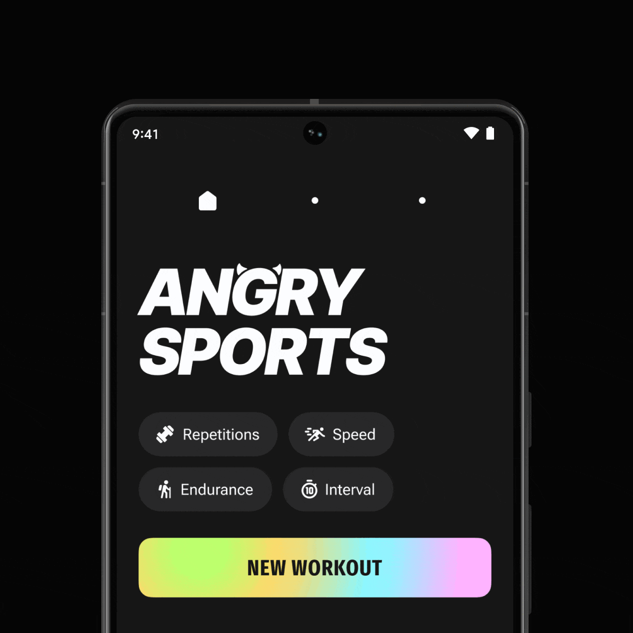 Angry Sports Main Screen
